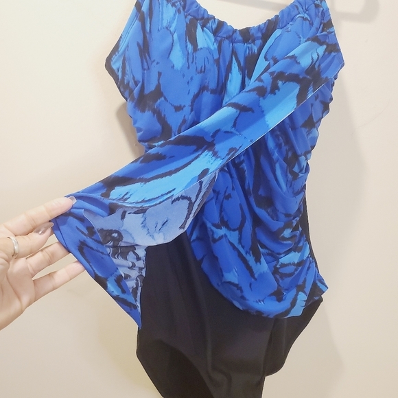 Aqua Green Vintage one piece swimmer size M - Picture 9 of 12